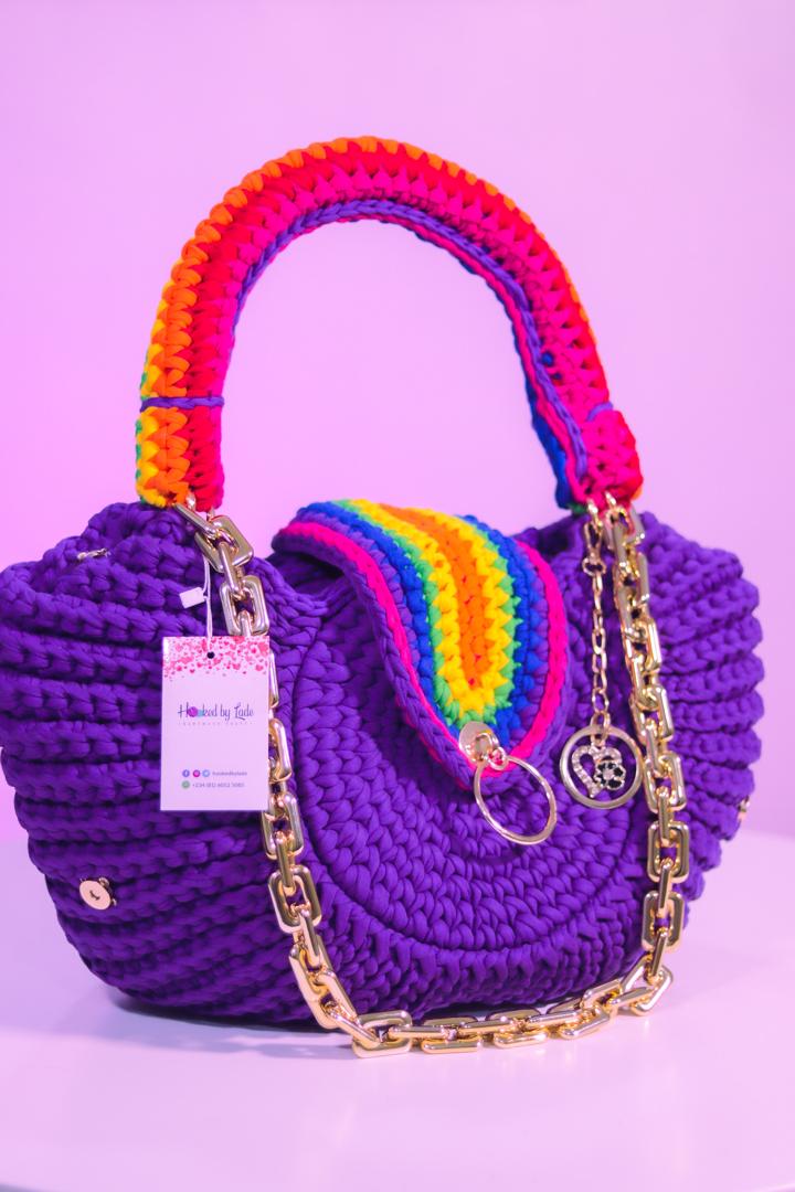 'Fola' XXL Bag - Rainbow mix (10" x 6")