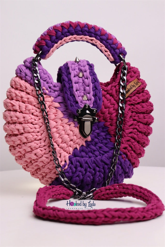 Custom mix "Fola" Spikes bag in Purple swirl