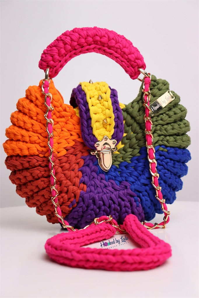 Custom mix "Fola" Spikes bag in Rainbow swirl