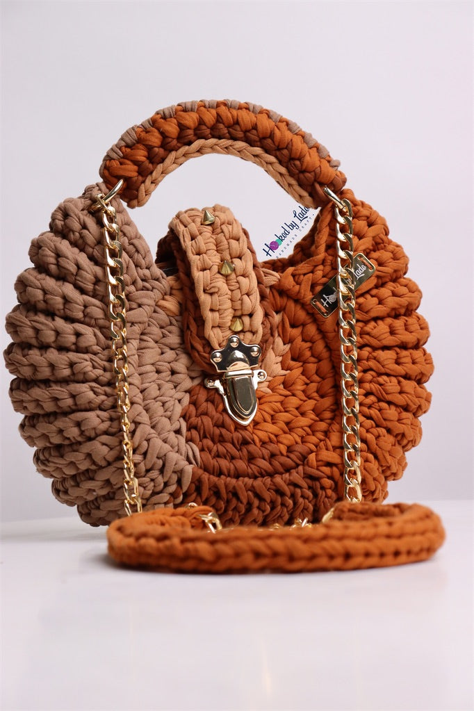 Custom mix "Fola" Spikes bag in Tan swirl