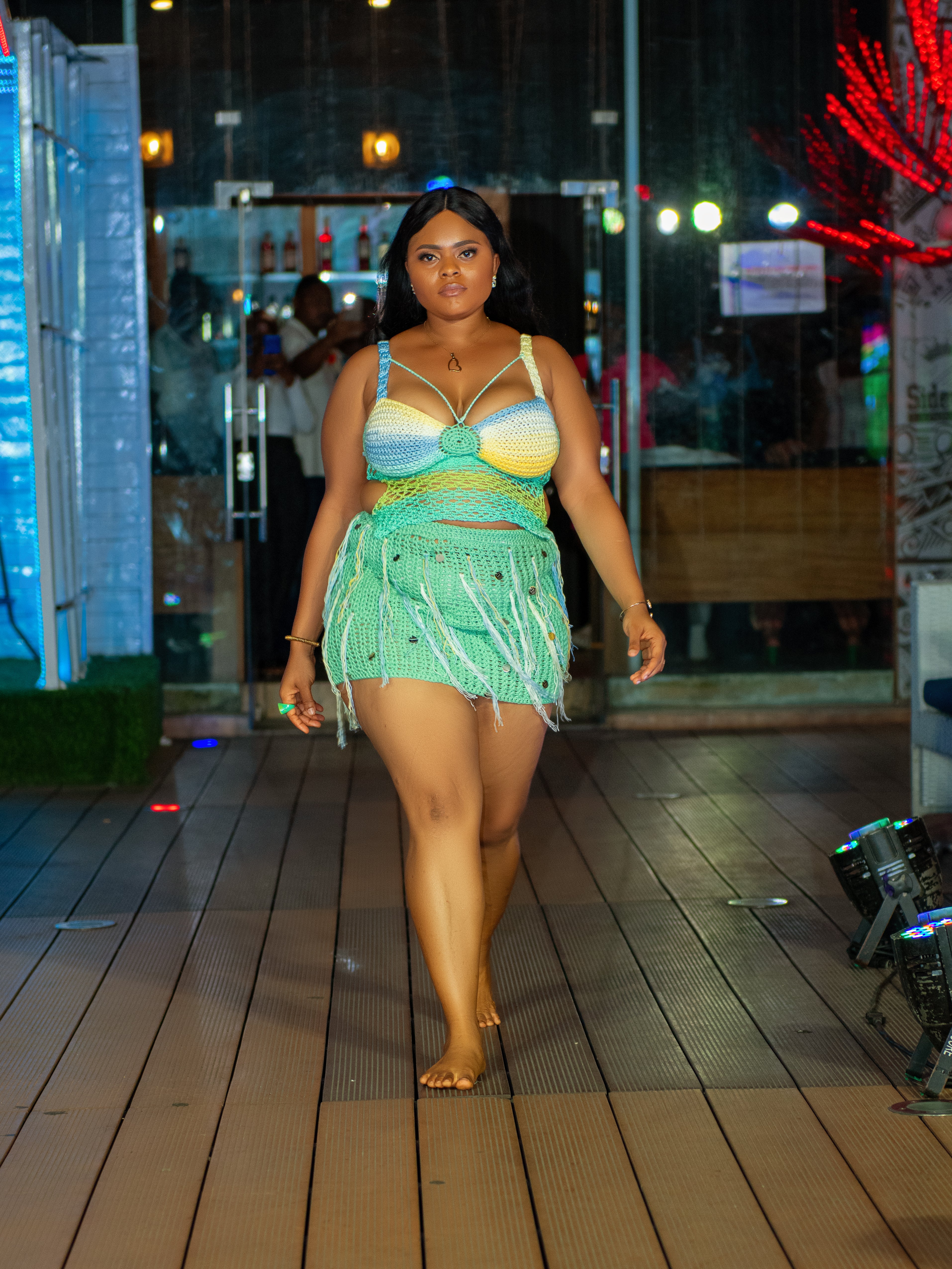Sweet Mint set (Skirt and Cage bra Top)