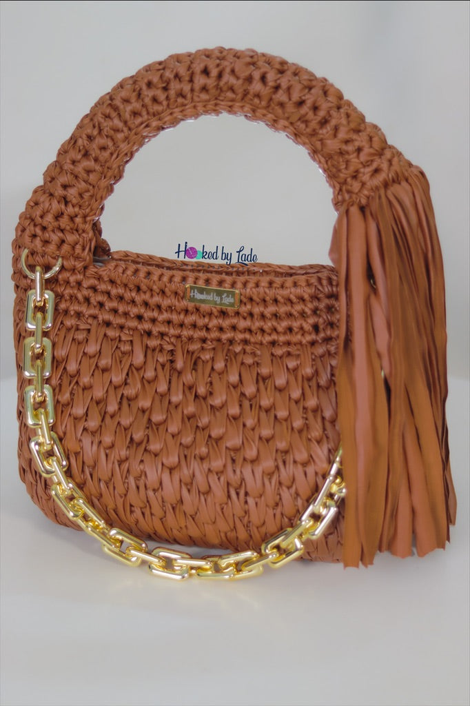 ‘Lade’ tote crochet bag in Earthy Tan (Medium)