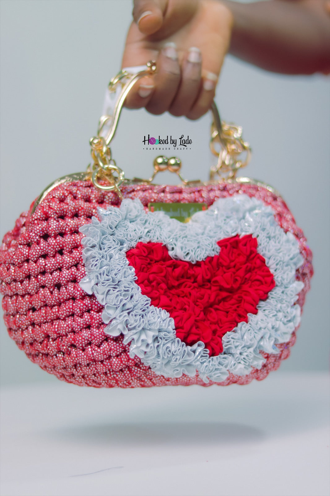 ‘Lade’ RED HEART Custom Party clutch