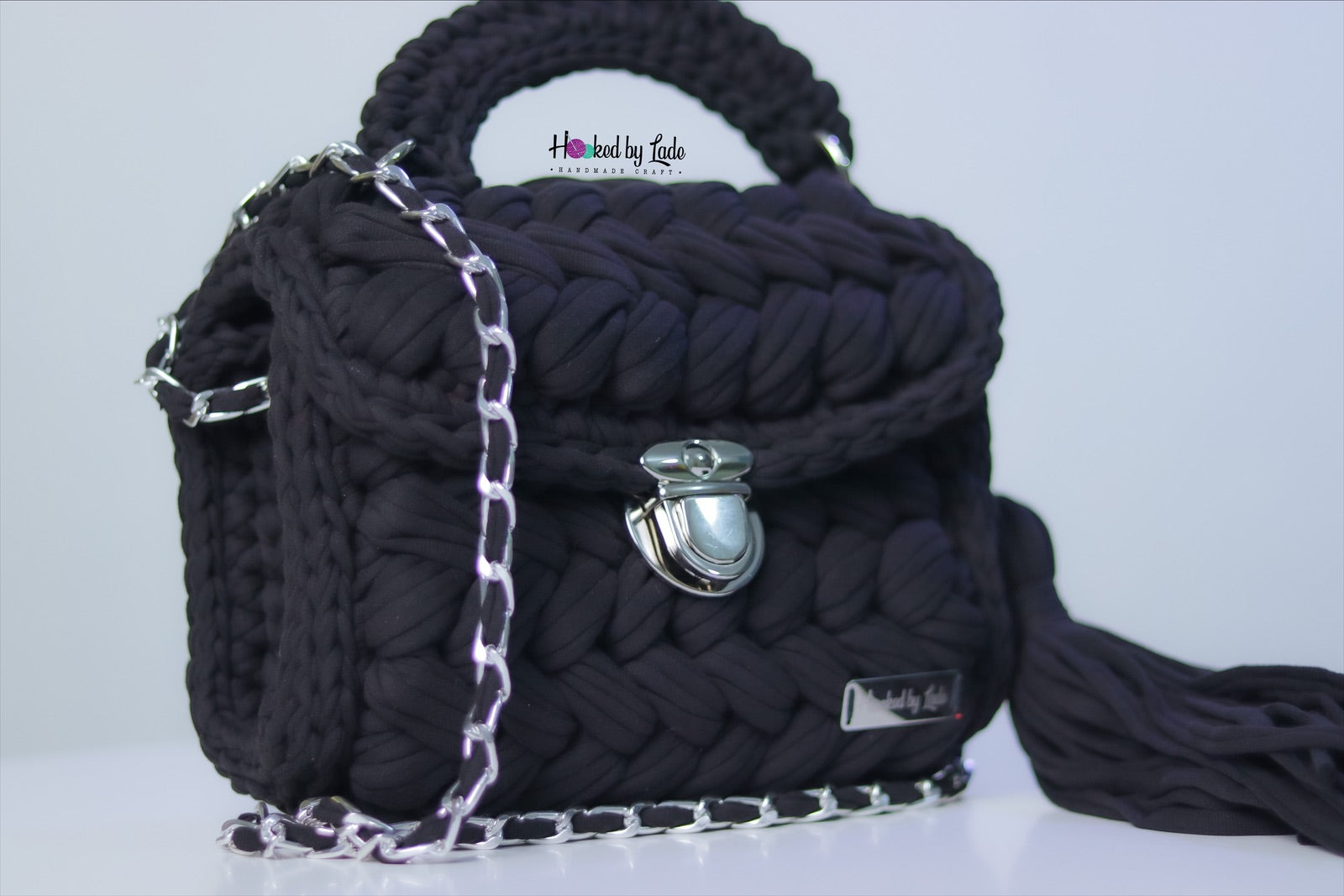 Black 'Comfort' Crochet Bag