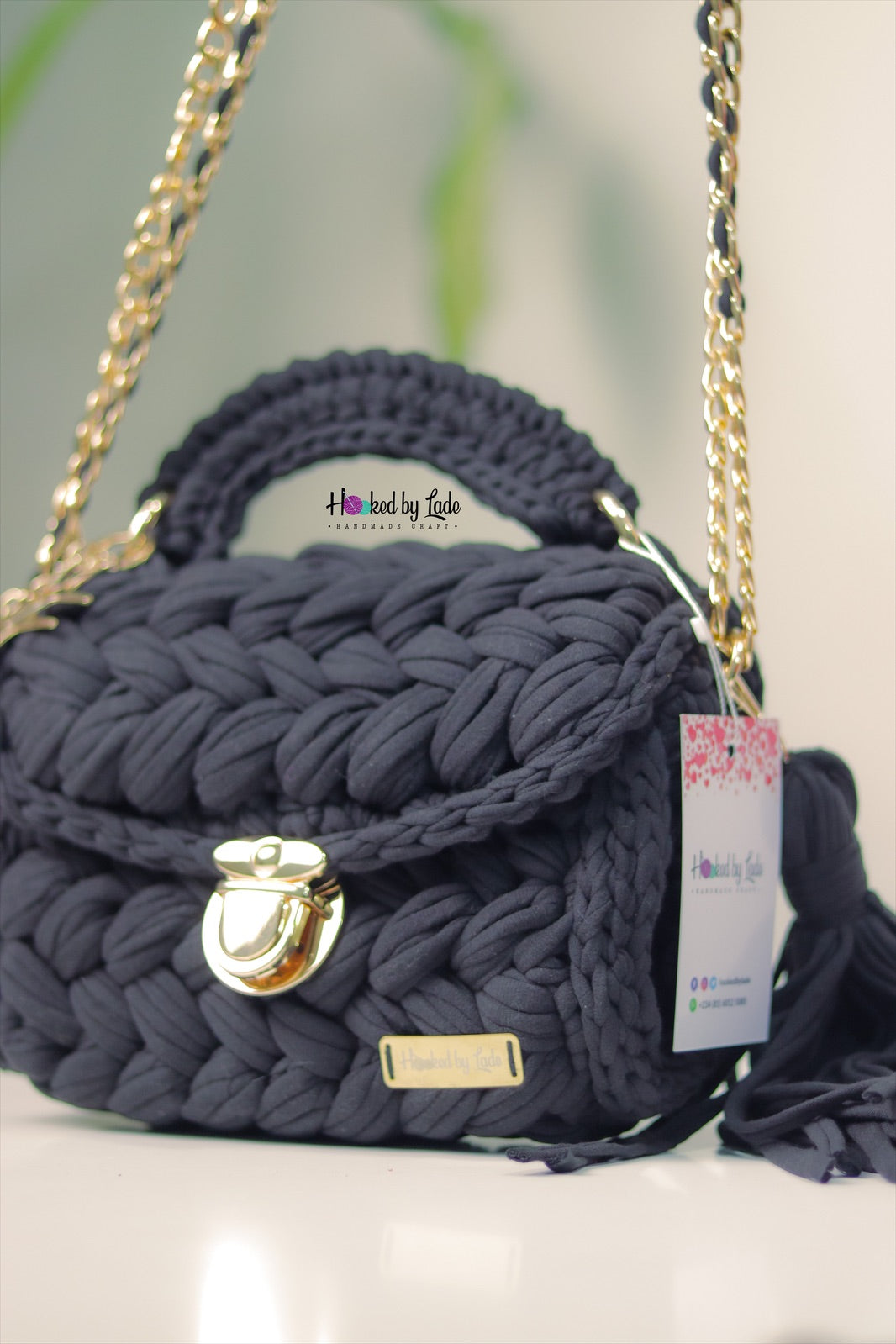 Black 'Comfort' Crochet Bag