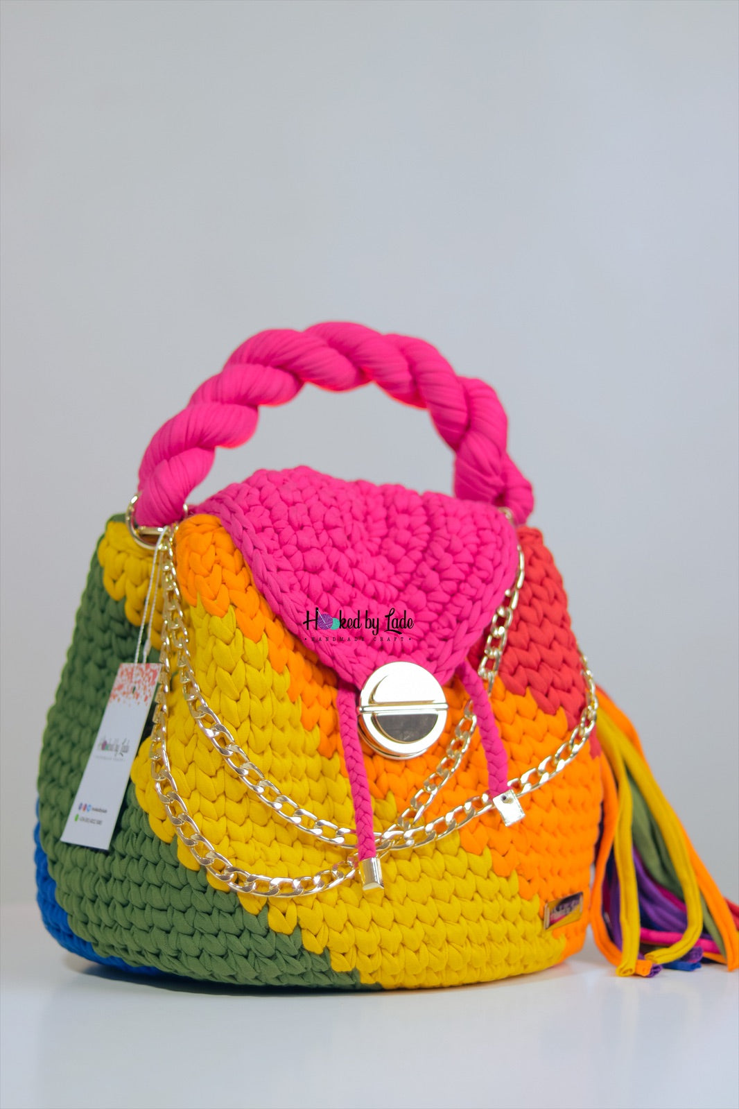 ‘Nana’ rainbow bucket bag (covered version)