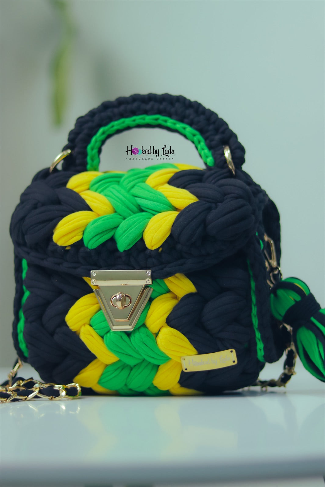 Jamaican flag themed ‘Comfort’ Crochet bag