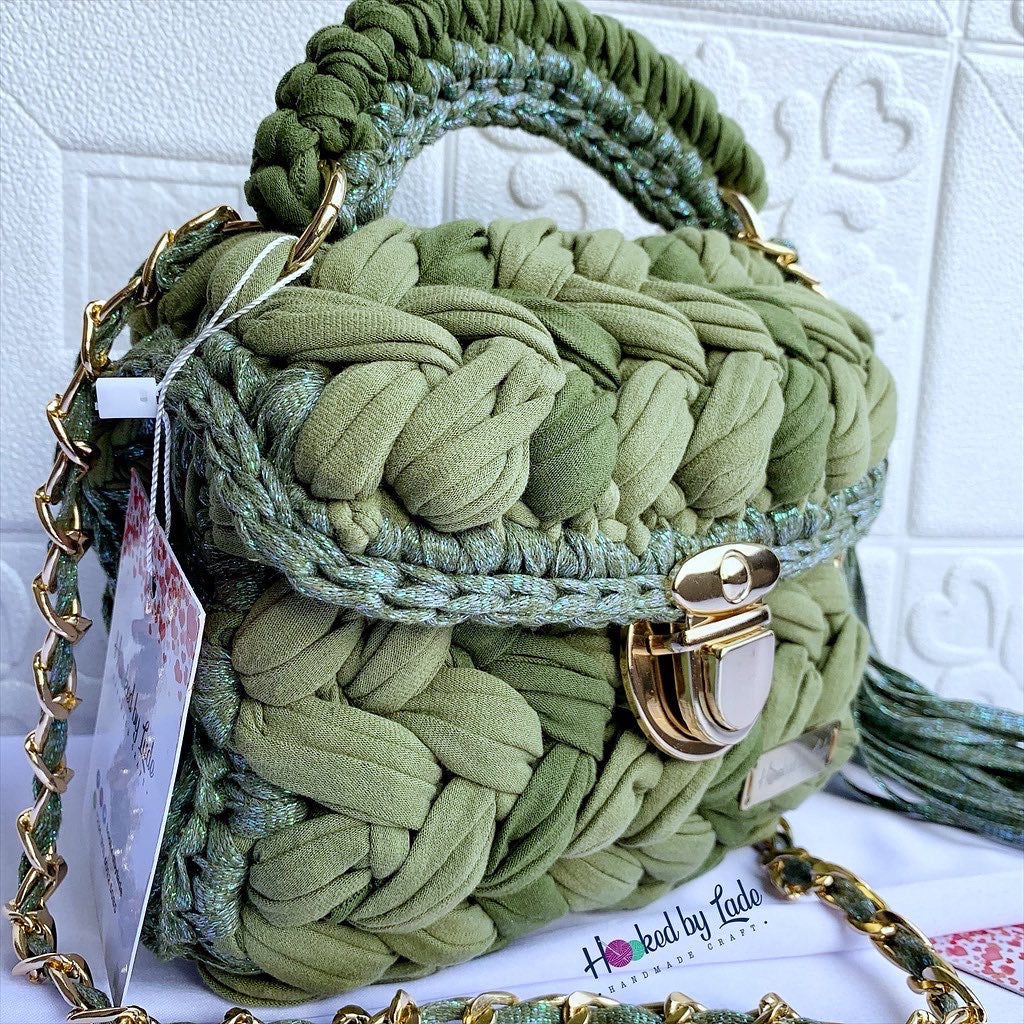 Comfort Crochet bag  - Camouflage mix