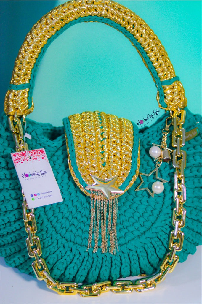 'Fola' XXXL in Goldish Tiffany Green