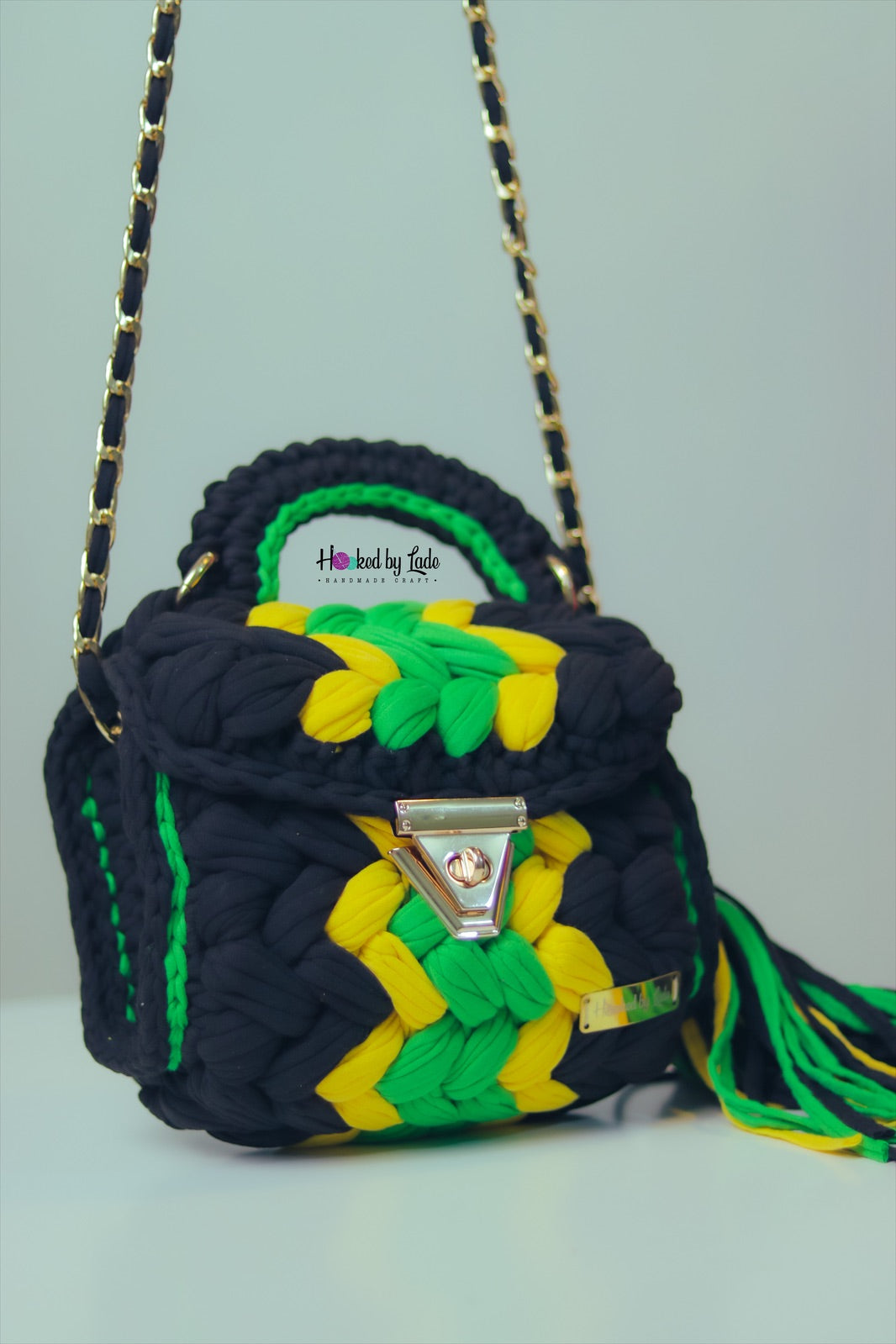 Jamaican flag themed ‘Comfort’ Crochet bag