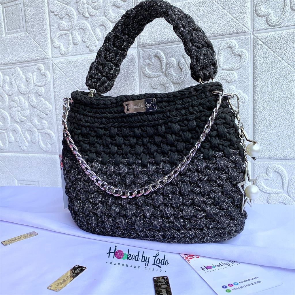 Bella crochet bag (Black Mix)