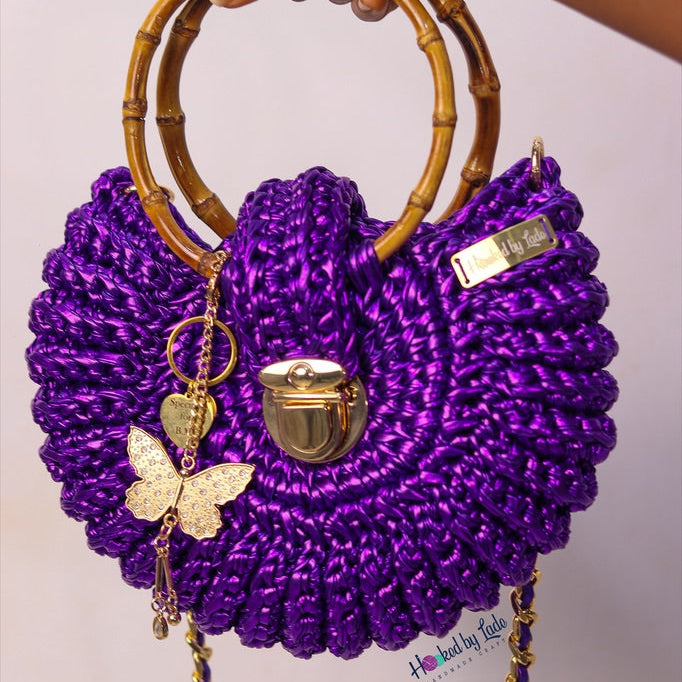 Hookedbylade Hot Pink and Rainbow bag