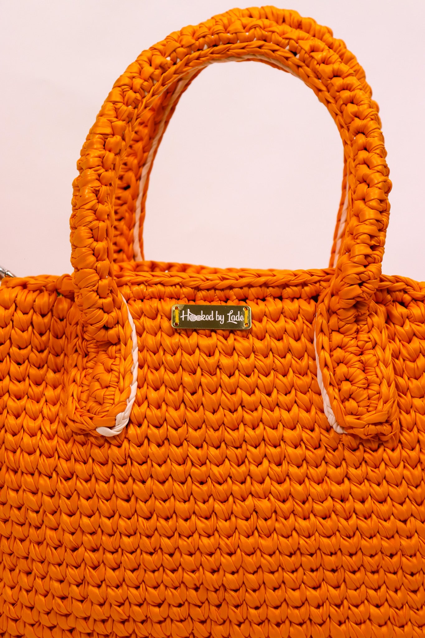 ‘Posi’ Tote handbag in Bright Orange leather