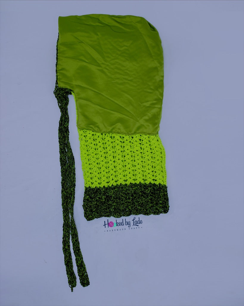 'Gèlè' Crochet Durag in Neon Green