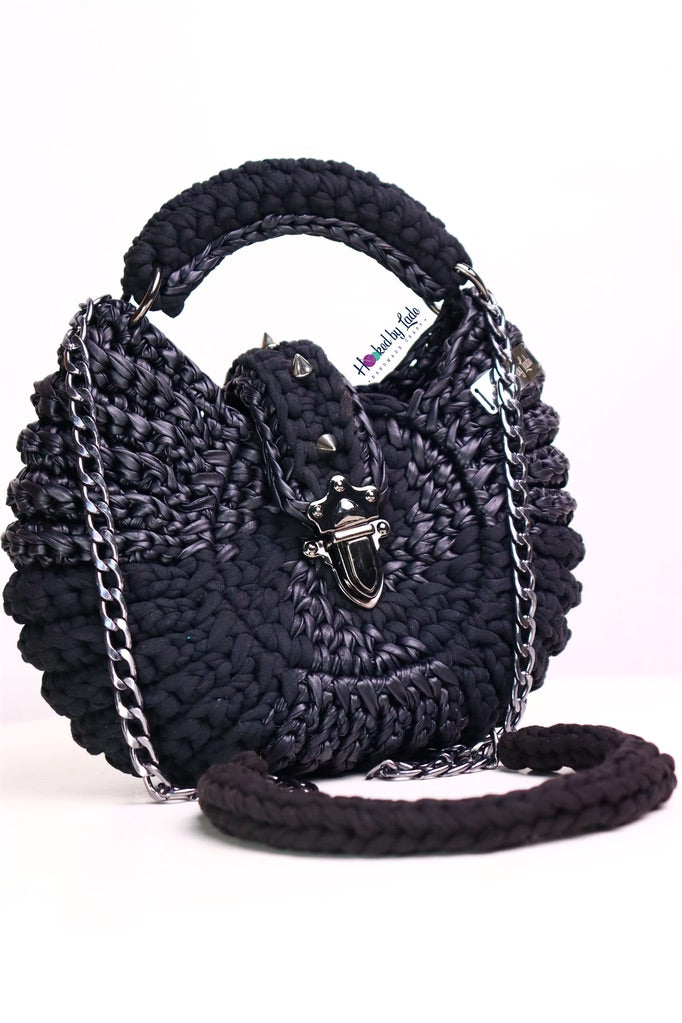 Custom mix "Fola" Spikes bag in Black swirl