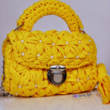 'Ladun' pearly bag in Sunlight yellow