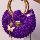 "Fola" bamboo unspiked - Purple metallic