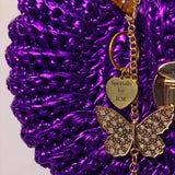 "Fola" bamboo unspiked - Purple metallic