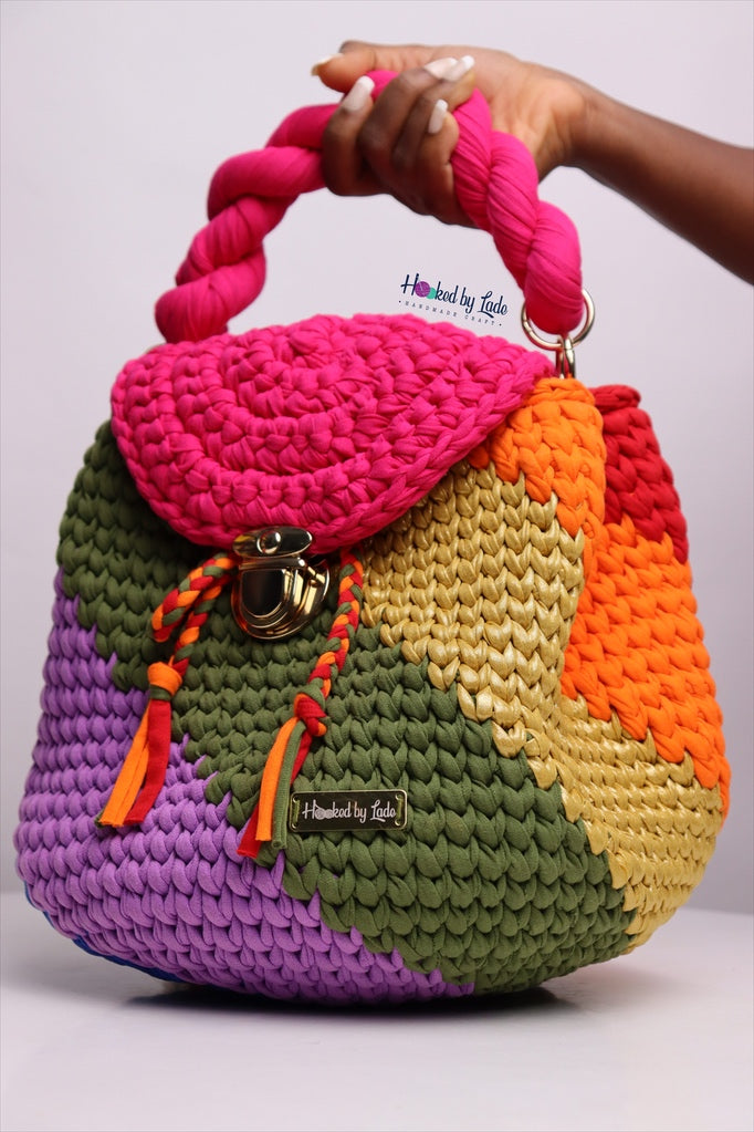 ‘Nana’ rainbow bucket bag II (covered version)