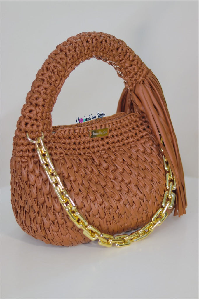 ‘Lade’ tote crochet bag in Earthy Tan (Medium)