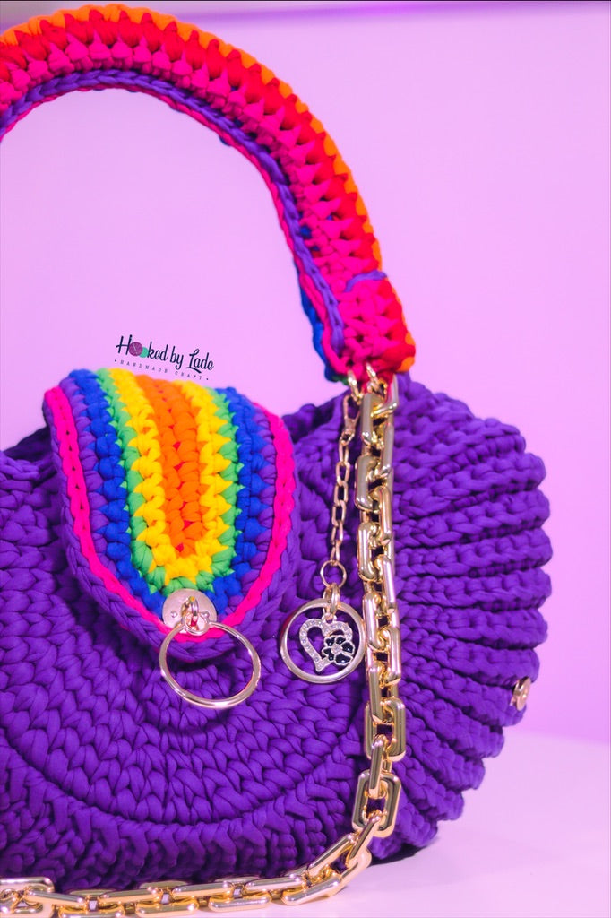 'Fola' XXXL in Purple-Rainbow