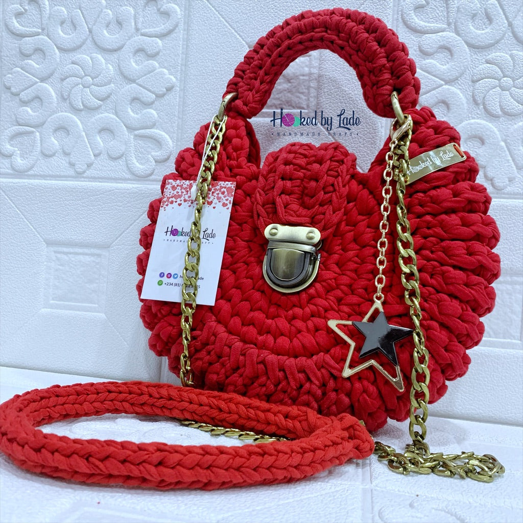 ‘Fola’ Unspiked bag in Pepper Red mix