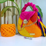 Covered version: 'Nana' Multicolored bucket bag