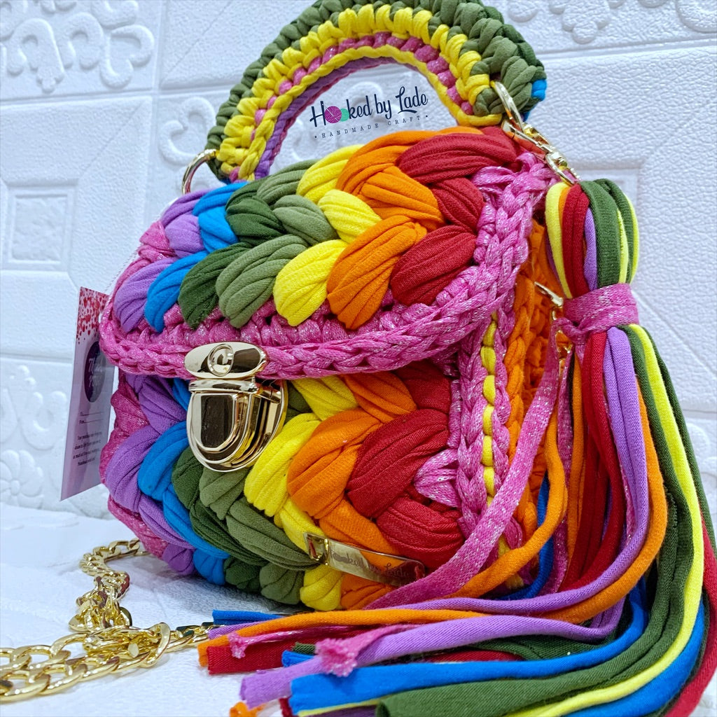 ‘Comfort’ Rainbow Crochet bag