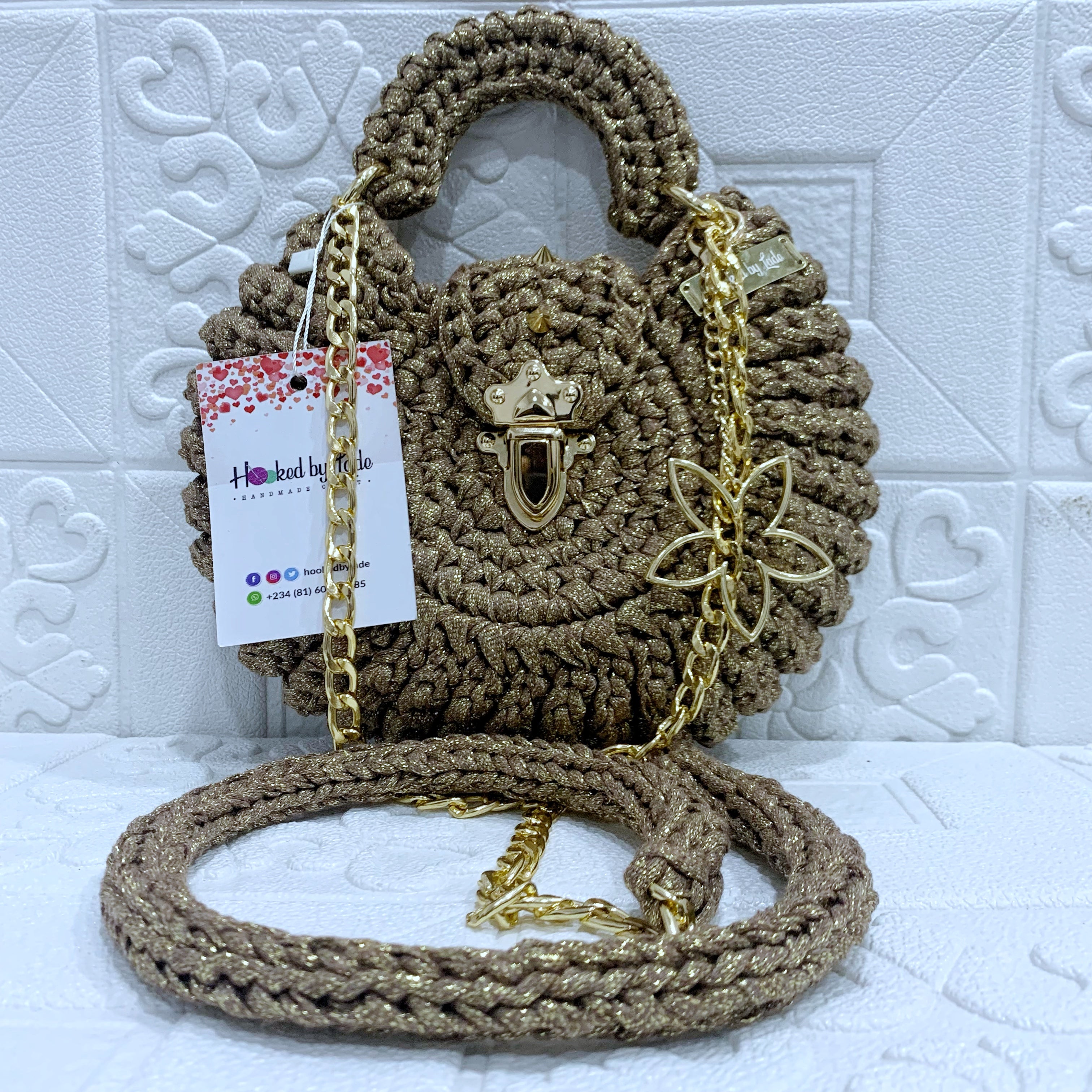 Spikes Crochet Bag | Charm Crochet Bag | Hooked by Lade