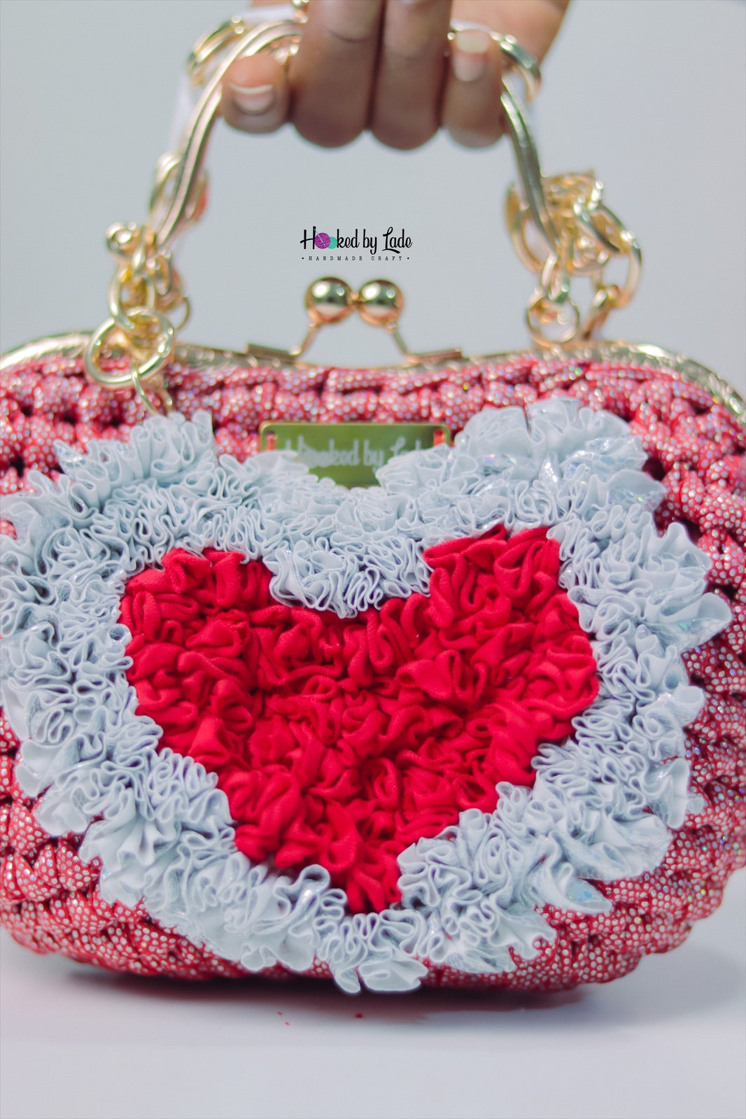 ‘Lade’ RED HEART Custom Party clutch