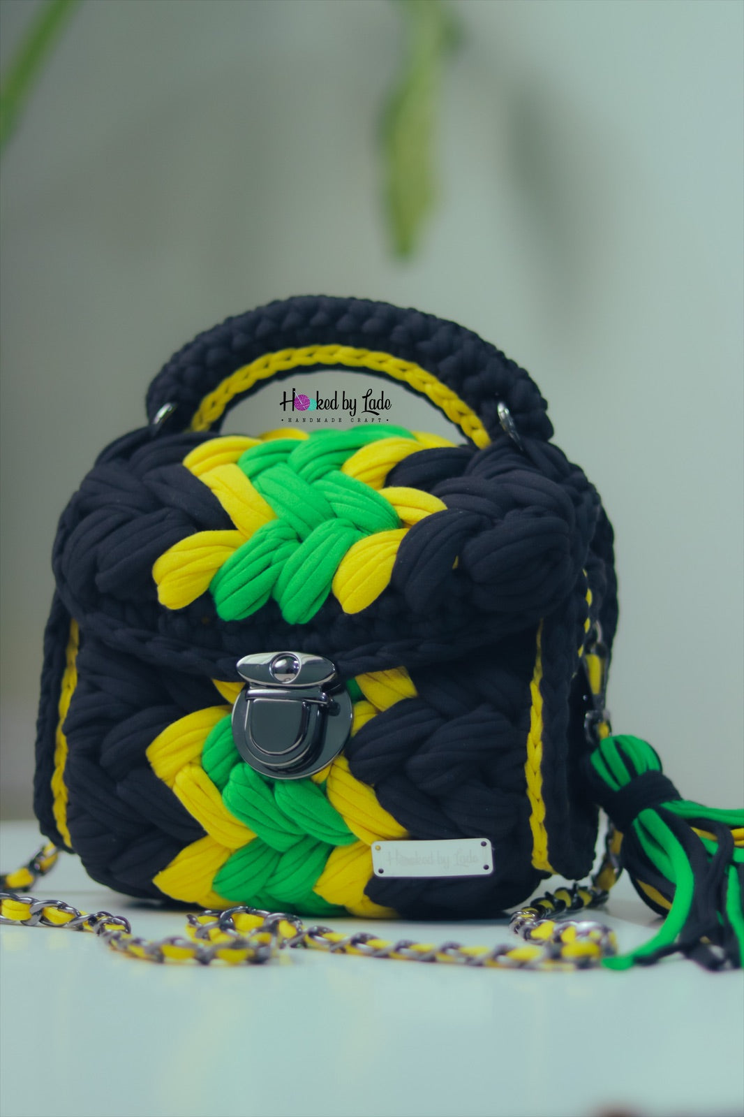 Jamaican flag themed ‘Comfort’ Crochet bag