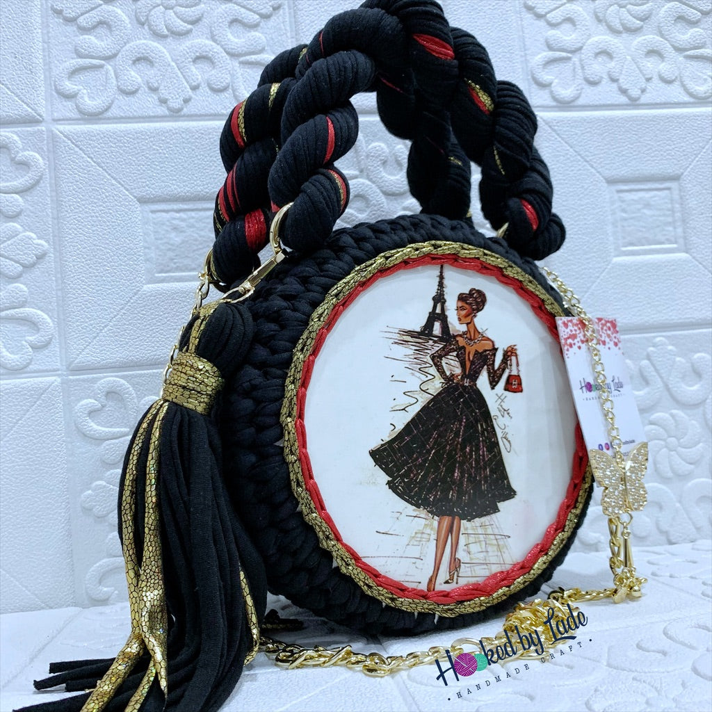 Black Crochet Bag | Stylish Crochet Bag | Hooked by Lade