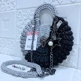 Custom mix "Fola" Spikes bag in Grey Swirl