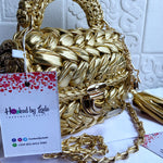 Metallic Crochet Bag | Leather Crochet Bag | Hooked by Lade
