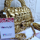 Metallic Crochet Bag | Leather Crochet Bag | Hooked by Lade