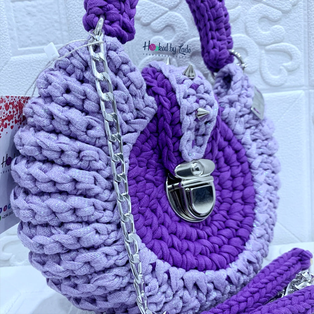Purple Crochet Bag | Lavender Crochet Bag | Hooked by Lade