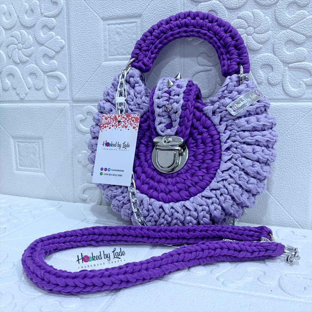 Purple Crochet Bag | Lavender Crochet Bag | Hooked by Lade